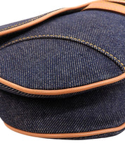 靛蓝色牛仔马鞍包