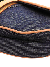 靛蓝色牛仔马鞍包