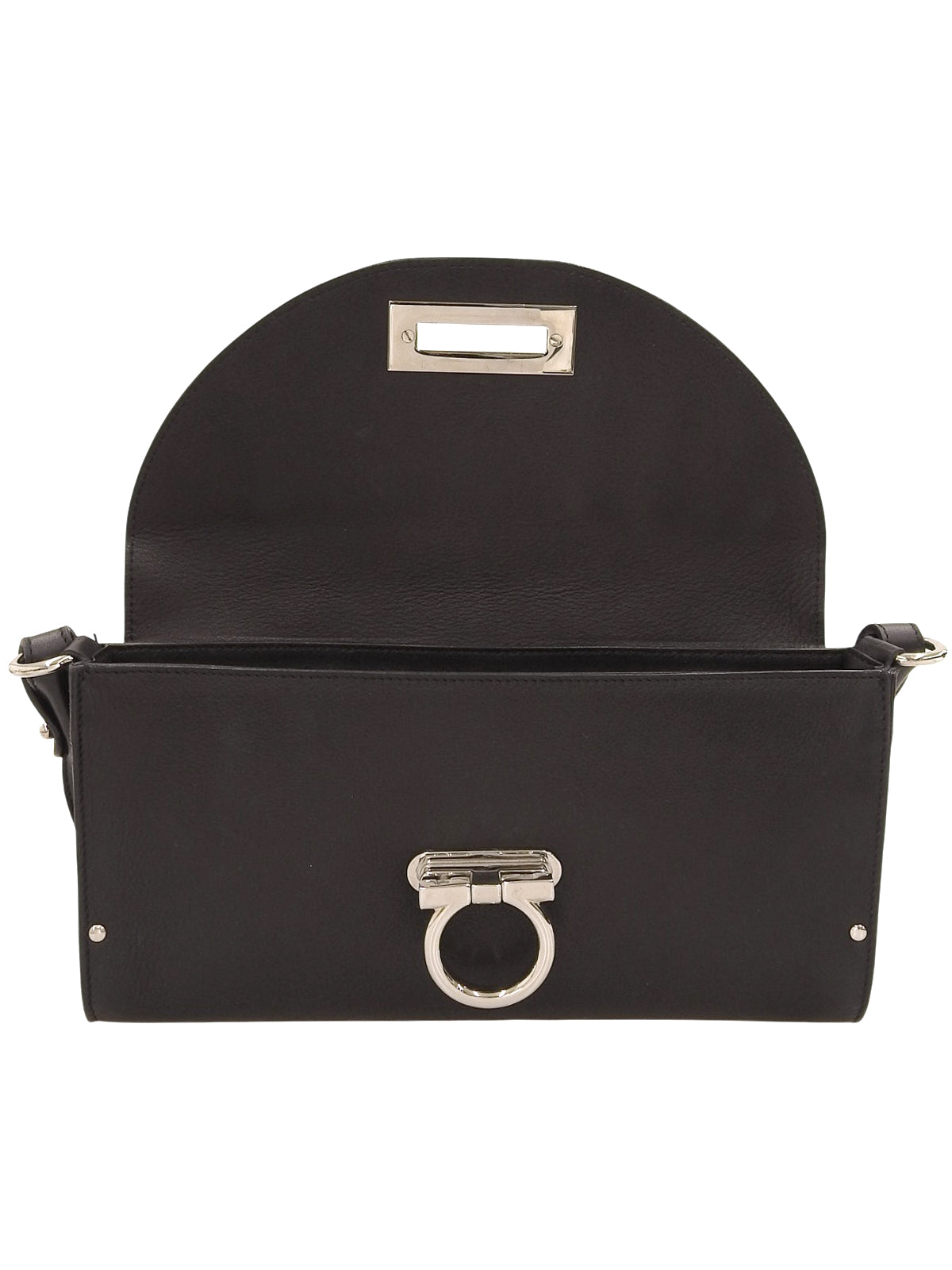 ガンチーニプレートショルダーバッグ ブラック