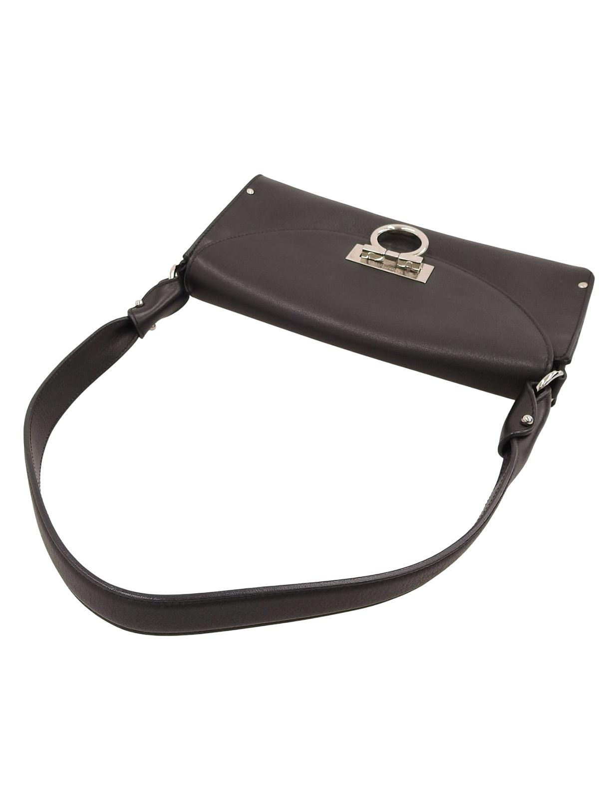 ガンチーニプレートショルダーバッグ ブラック