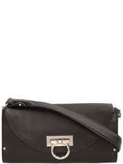 ガンチーニプレートショルダーバッグ ブラック