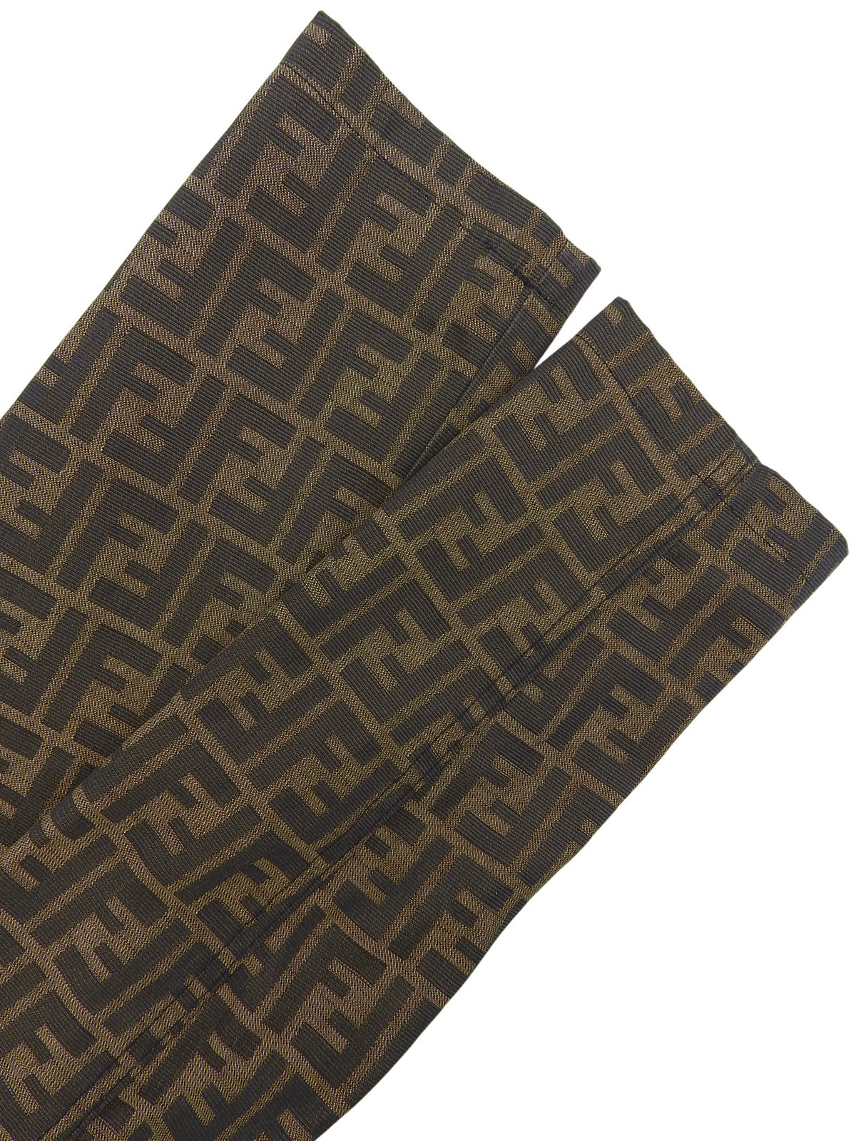 FFズッカパターンファーコート　ブラウン/ブラック