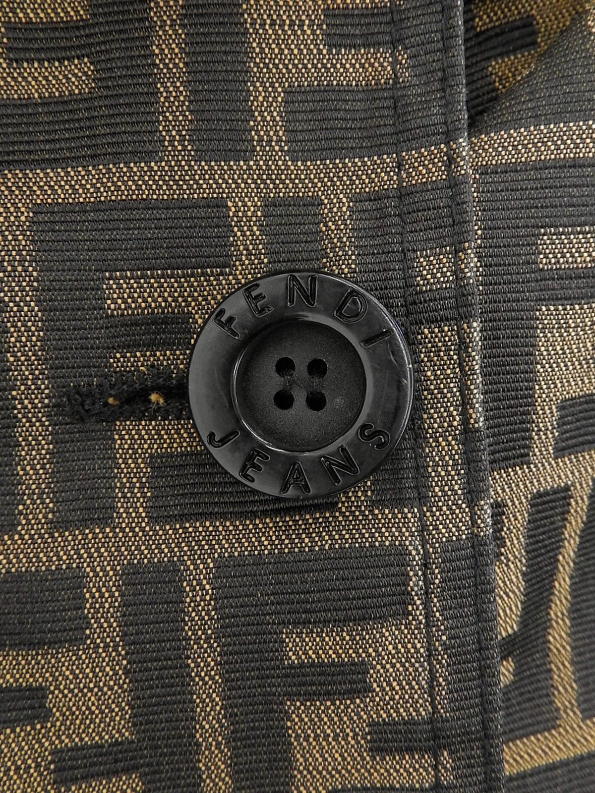 FFズッカパターンファーコート　ブラウン/ブラック