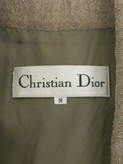 ウールロゴ刺繍ジャケット グレージュ