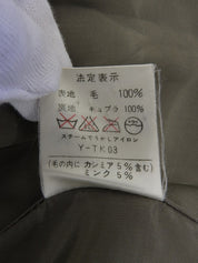 ウールロゴ刺繍ジャケット グレージュ