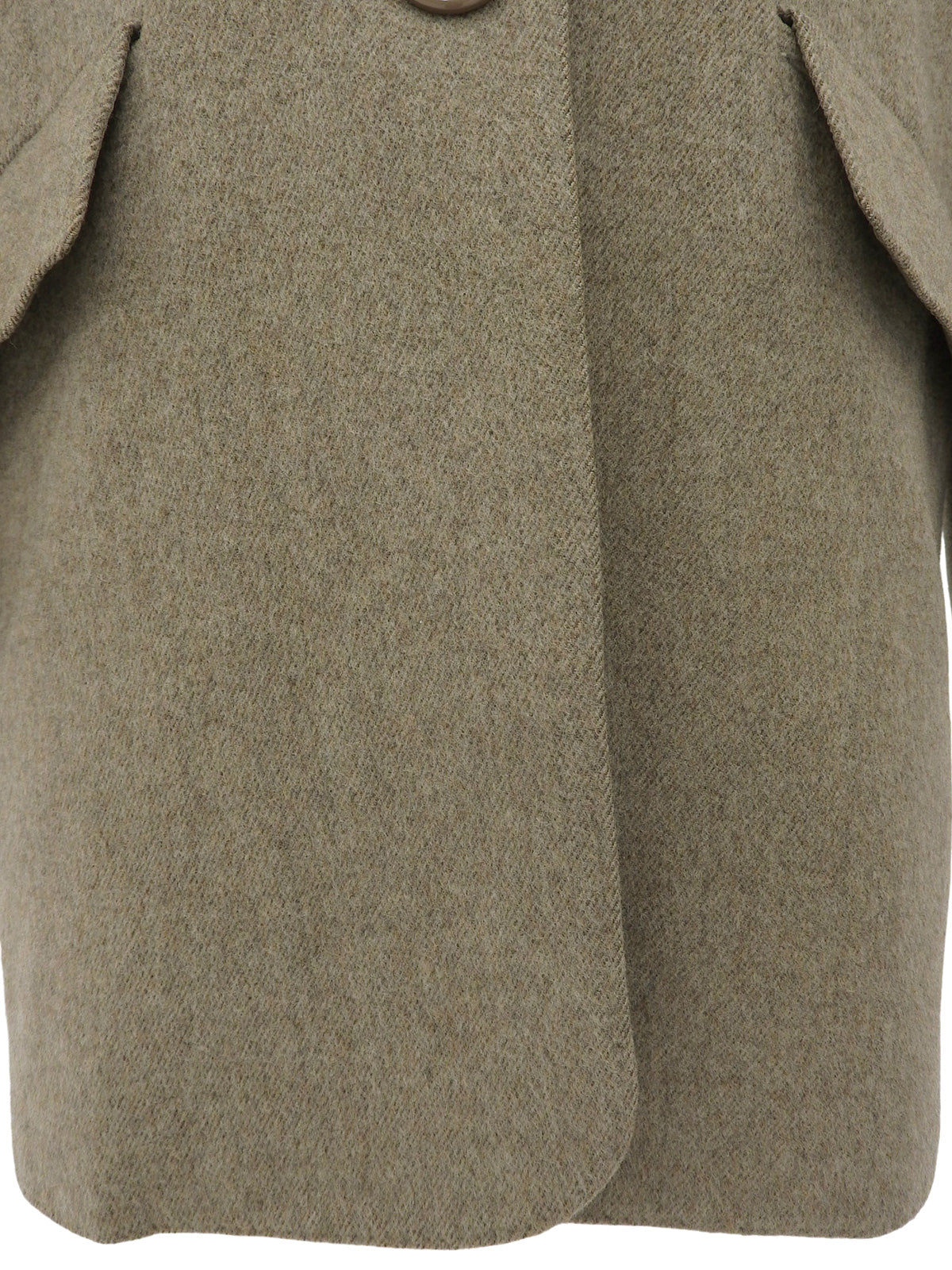 ウールロゴ刺繍ジャケット グレージュ