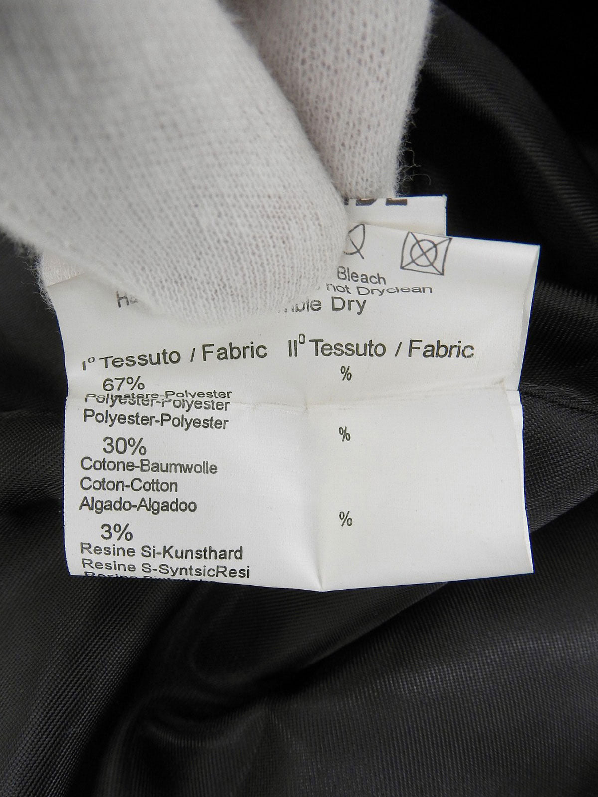 ズッキーノパターンステンカラーコート ブラック