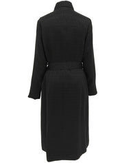 ズッキーノパターンステンカラーコート　ブラック