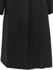 ズッキーノパターンステンカラーコート　ブラック