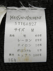 ウールラメノーカラージャケット ブラック/ゴールド