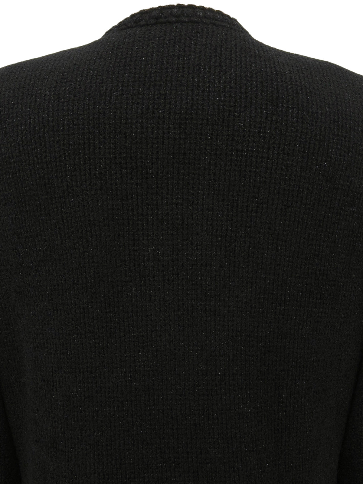 ウールラメノーカラージャケット ブラック/ゴールド