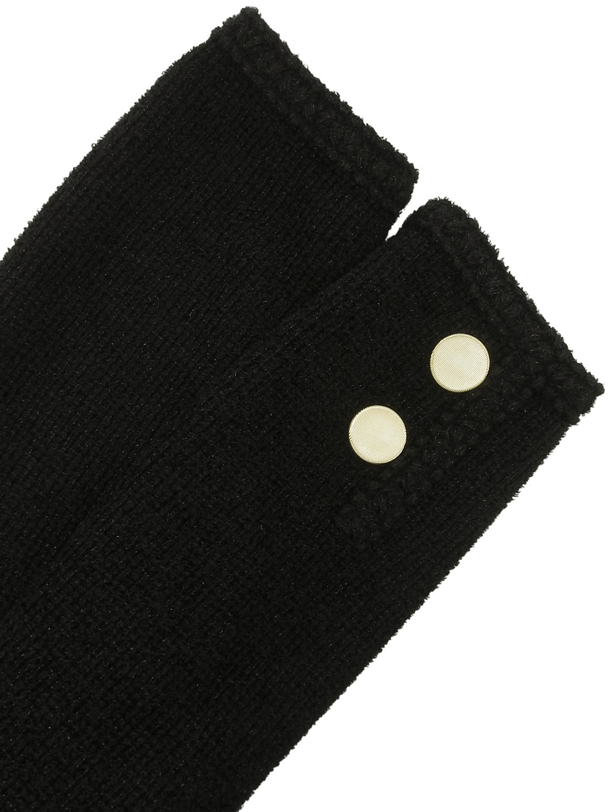 ウールラメノーカラージャケット ブラック/ゴールド