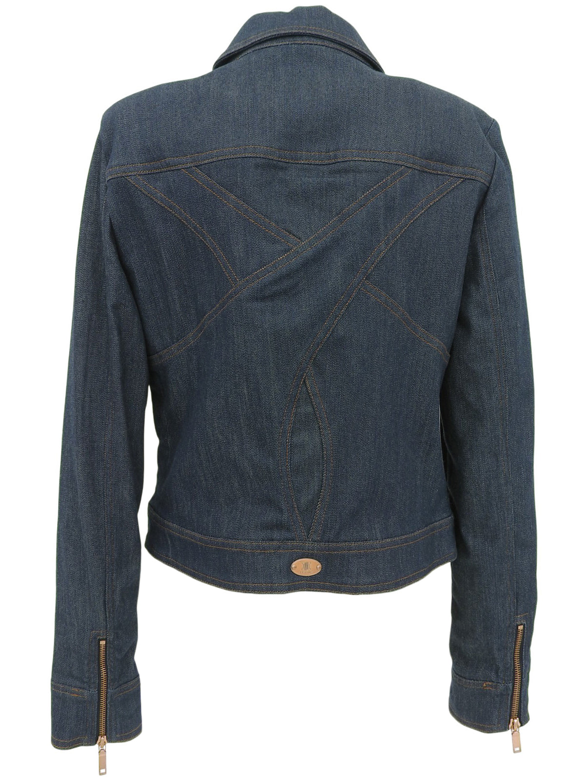 デニムロゴプレートジップアップジャケット インディゴ