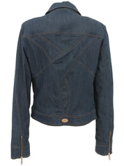 デニムロゴプレートジップアップジャケット インディゴ