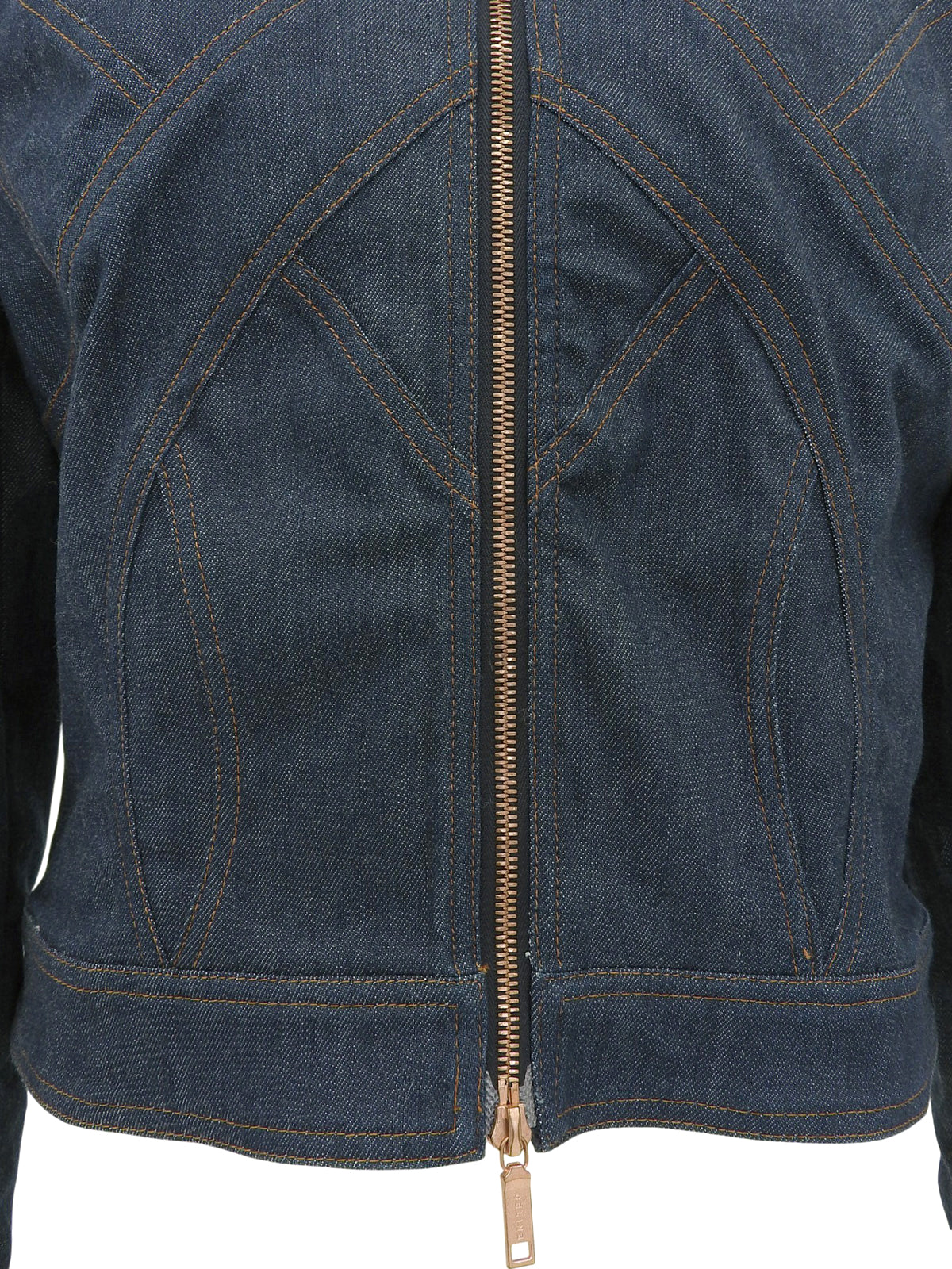 デニムロゴプレートジップアップジャケット インディゴ