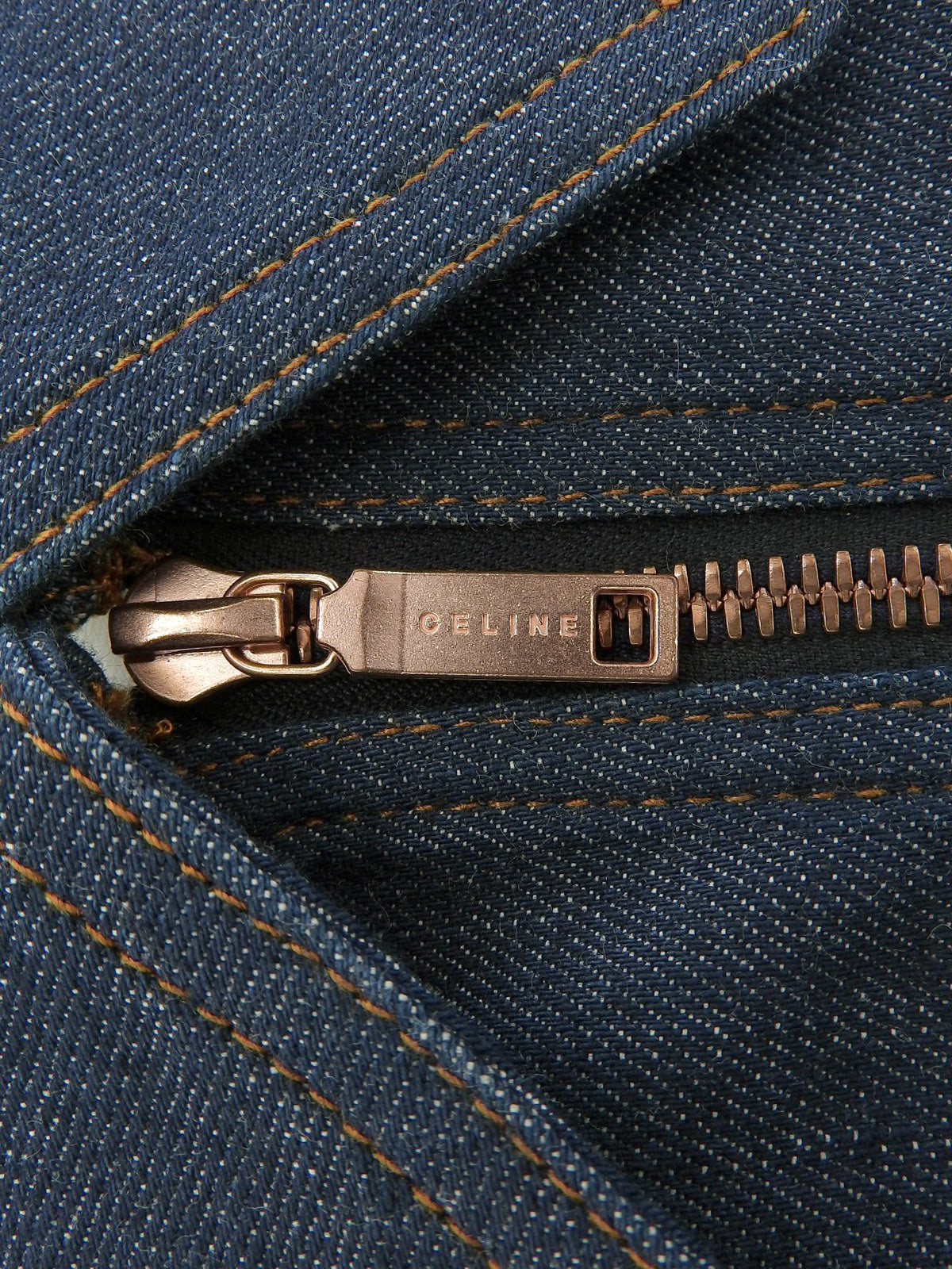 デニムロゴプレートジップアップジャケット インディゴ