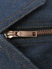 デニムロゴプレートジップアップジャケット インディゴ