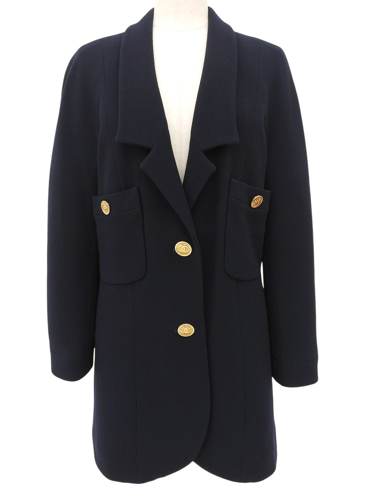 CCマークボタンジャケット ネイビー