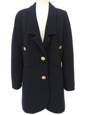 CCマークボタンジャケット ネイビー