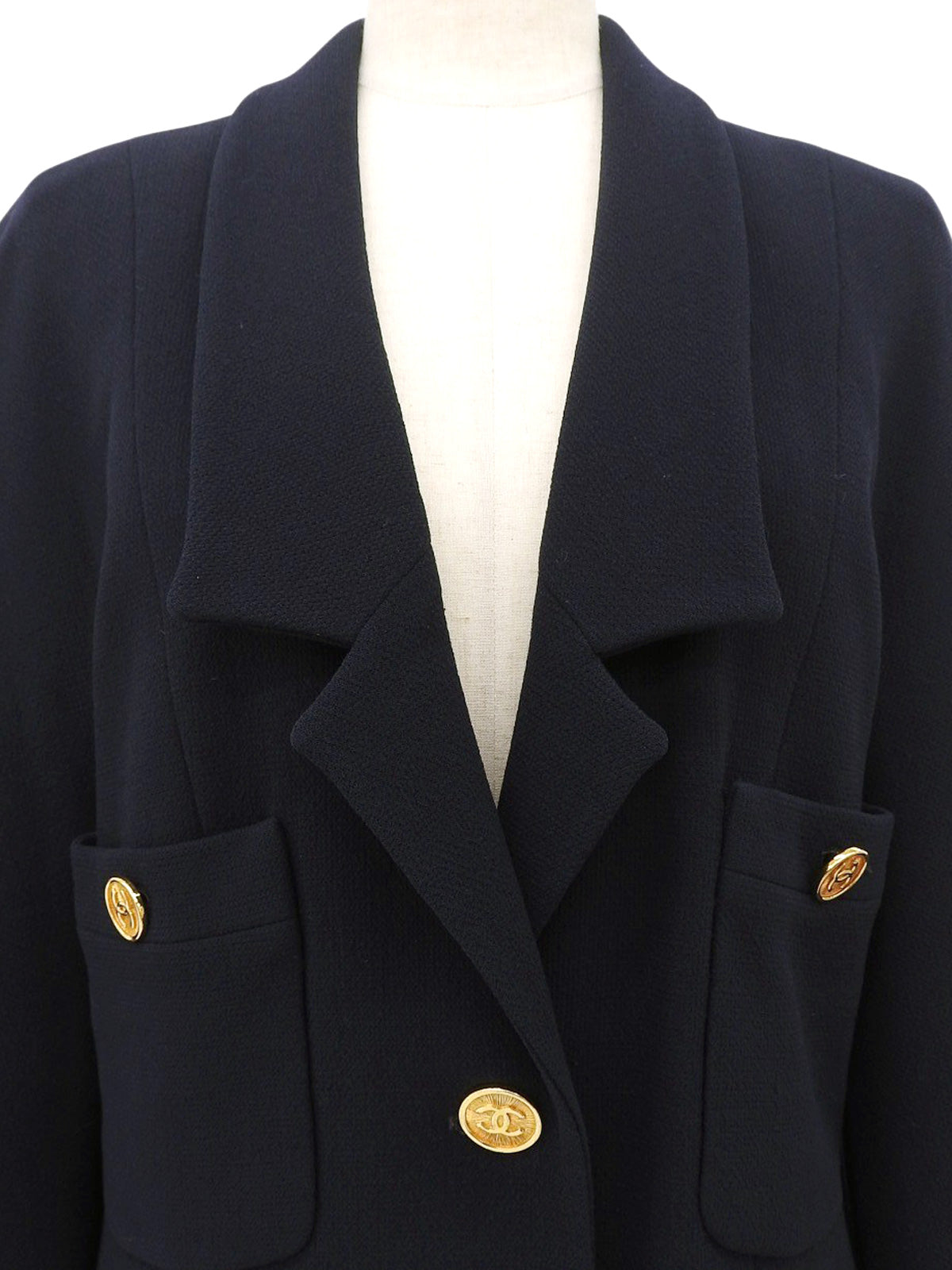 CCマークボタンジャケット ネイビー