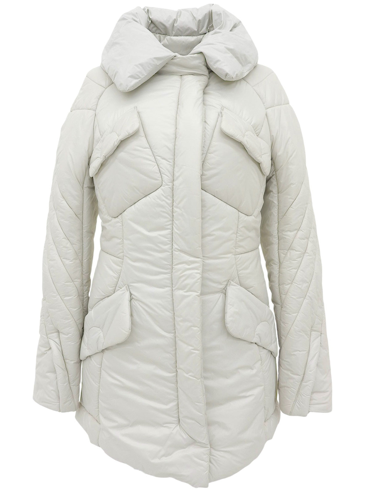Back Macadam Stitch Padded Jacket, Light Gray