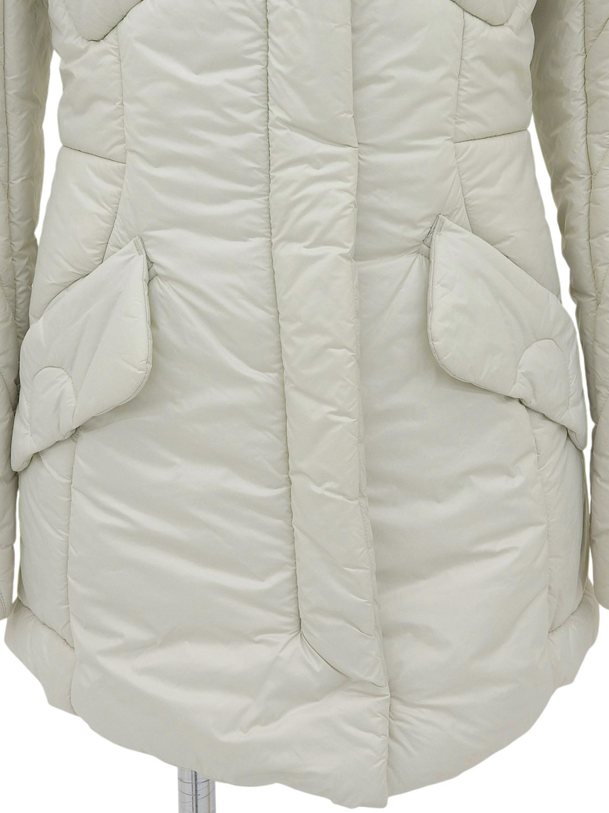 Back Macadam Stitch Padded Jacket, Light Gray