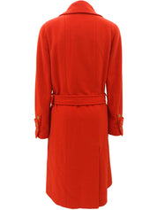 1994 Cashmere CC Mark Button Long Coat #36 Red