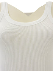 White Rhinestone Logo Top