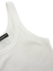 White Rhinestone Logo Top