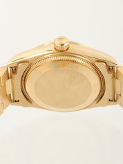 1990-1991年款 10P 钻石蚝式恒动日历型腕表，金/蓝表盘