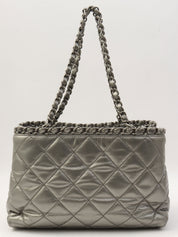 2012 Vintage CC Mark Stitch Chain Handbag Silver