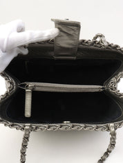 2012年頃製 CCマークステッチチェーンハンドバッグ シルバー