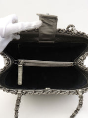 2012 Vintage CC Mark Stitch Chain Handbag Silver