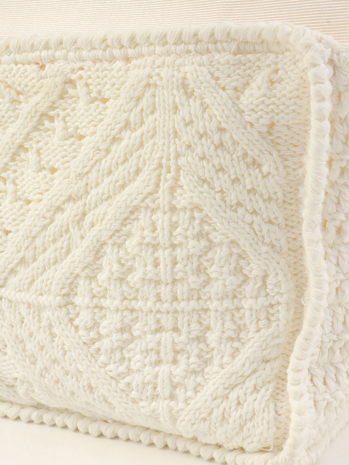 2004年针织蕾丝CC标志牌链条单肩包 白色