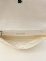 2004年针织蕾丝CC标志牌链条单肩包 白色