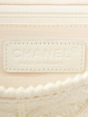 2004年针织蕾丝CC标志牌链条单肩包 白色