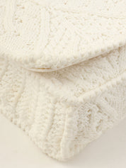 2004年针织蕾丝CC标志牌链条单肩包 白色