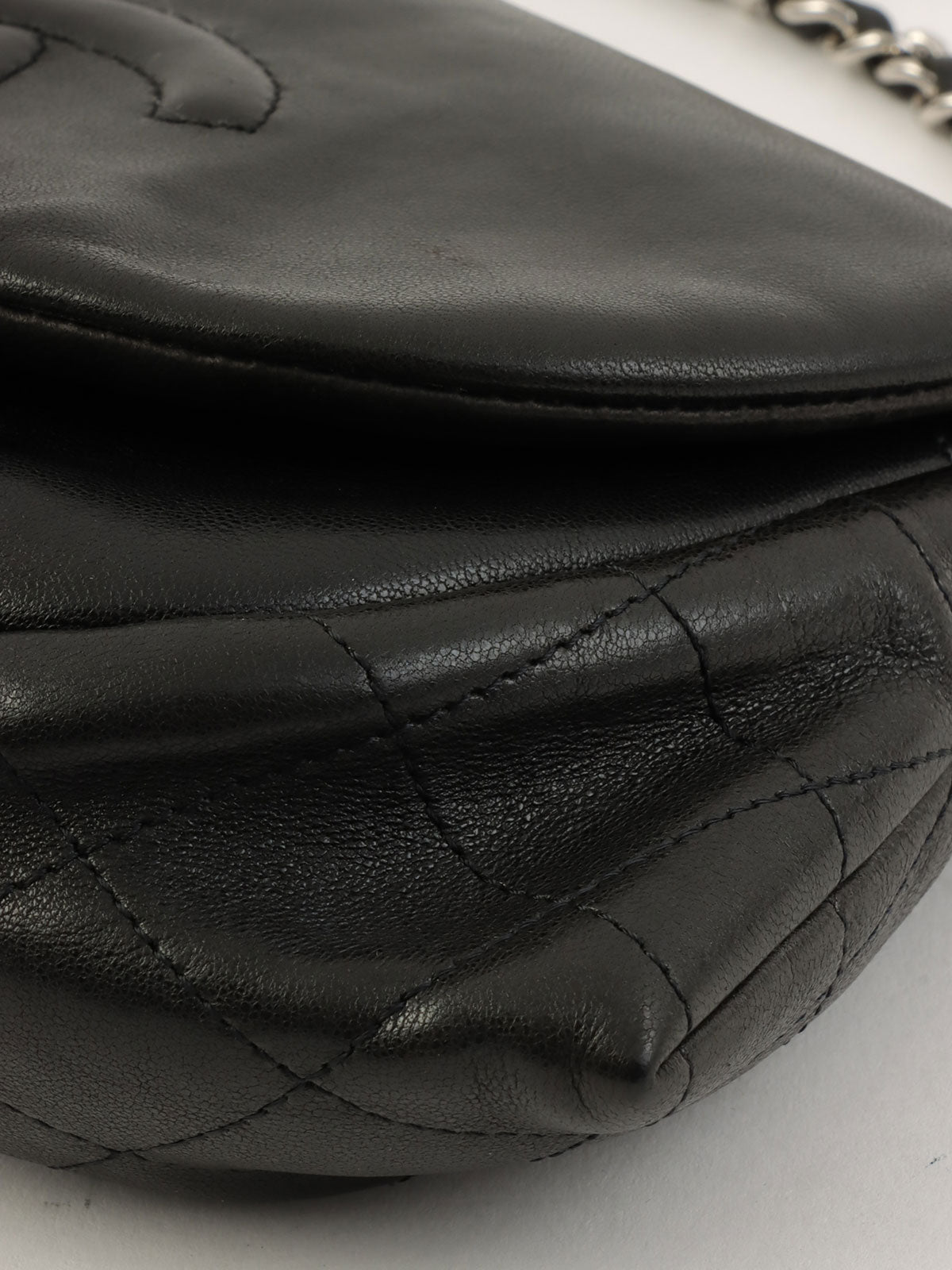 2010 CC Mark Stitch 链条钱包 黑色