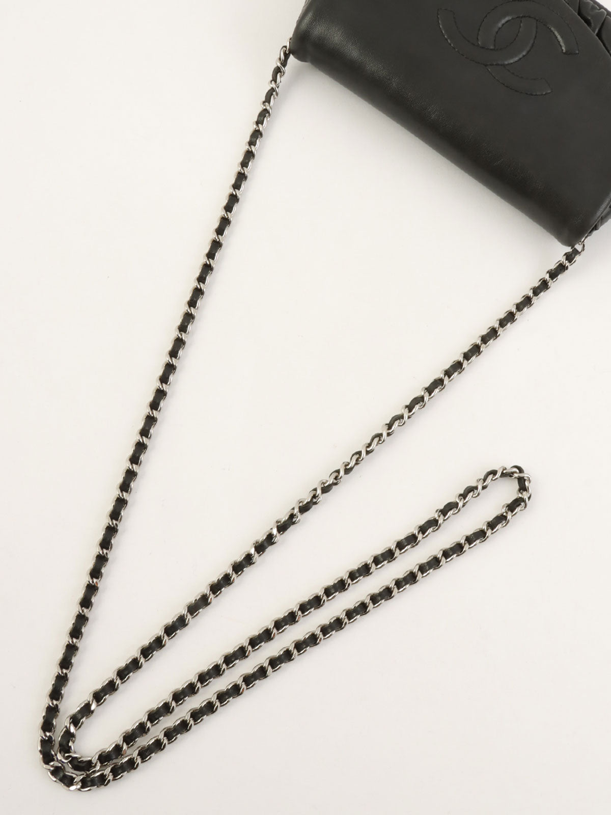 2010年頃製 CCマークステッチチェーンウォレット ブラック