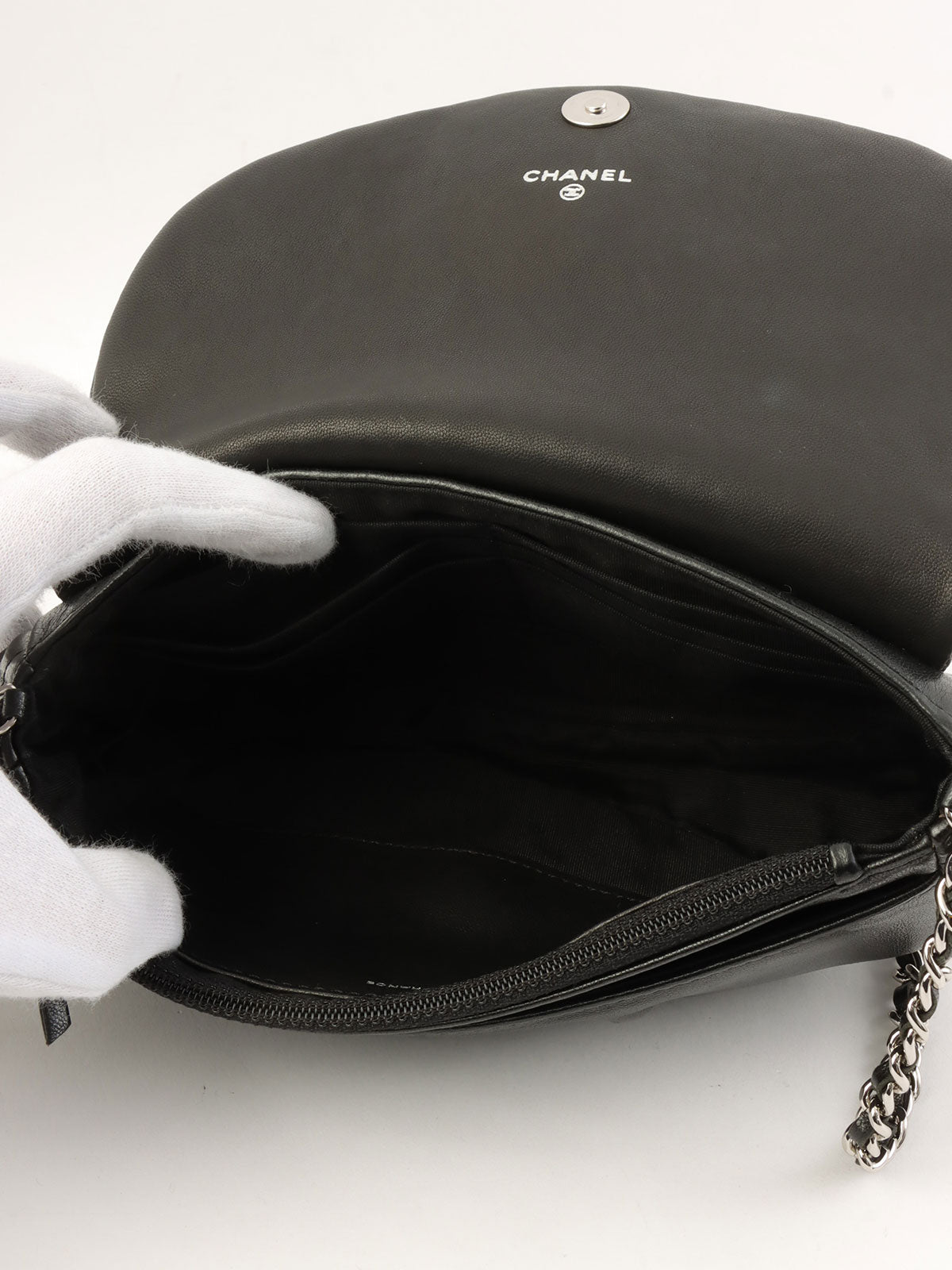 2010 CC Mark Stitch 链条钱包 黑色