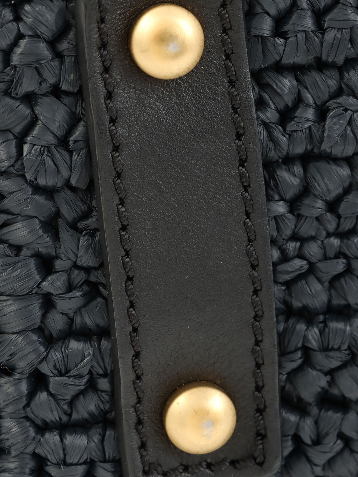 2005年頃製 ラフィアCCターンロックチェーンショルダーバッグ ネイビー/ブラック