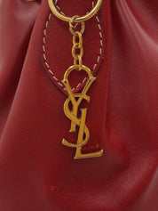 Yカットロゴチャーム巾着ショルダーバッグ レッド/ホワイト