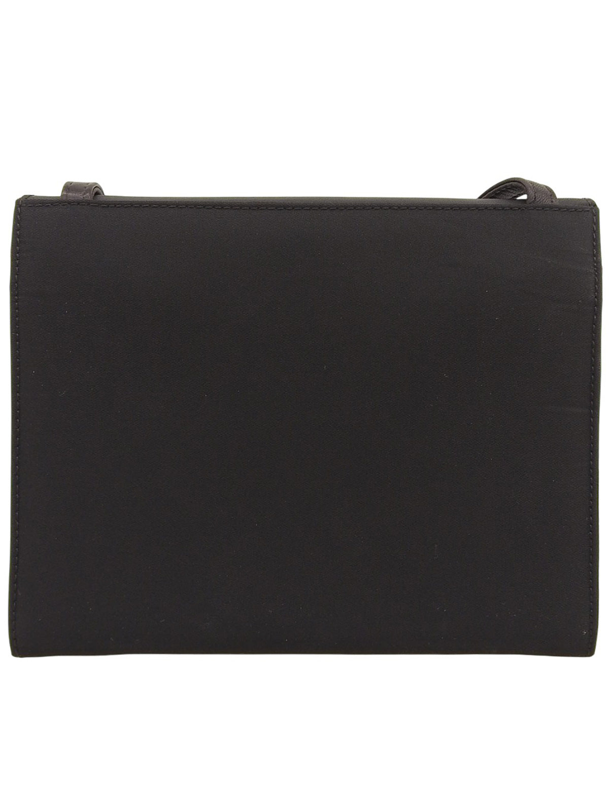 ロゴプレートショルダーウォレットバッグ ブラック