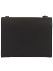 ロゴプレートショルダーウォレットバッグ ブラック