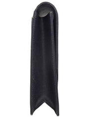 レザーロゴクラッチバッグ ネイビー