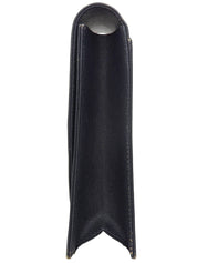 レザーロゴクラッチバッグ ネイビー