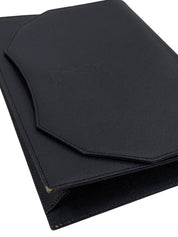 レザーロゴクラッチバッグ ネイビー