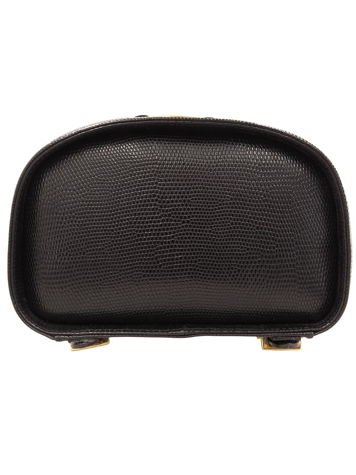 黑色蜥蜴纹压花Vara Plate抽绳单肩包