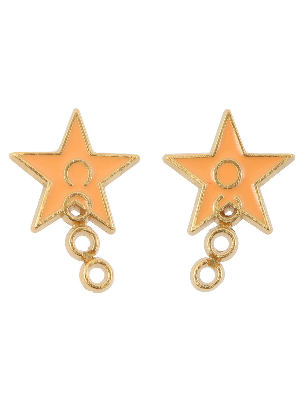 2001 COCO 星形图案耳环 金色/图案