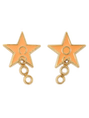 2001 COCO 星形图案耳环 金色/图案